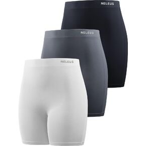 NELEUS Women's 4" Running Short 3 Pack High Waist Yoga Shorts