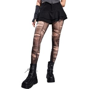 جوارب طويلة نسائية من شبكة صيد السمك من Verdusa، جوارب طويلة ضيقة عالية الخصر in Kuwait