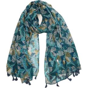 YOUR SMILE Large Boho Scarf for Women Lightweight Floral Printed Scarves Fall Winter Fashion Fringed Shawl wraps in Saudi Arabia