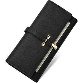 CLUCI Women Wallet Leather Trifold Large
