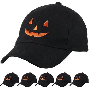 6 حزمة اليقطين هالوين قبعة بيسبول سوداء التطريز أبي قبعة القطن Snapback قبعة بيسبول لون نقي الرياضة قبعات سائقي الشاحنات قابل للتعديل للجنسين مضحك قبعات الحفلات زينة الهالوين للرجال والنساء in Saudi Arabia