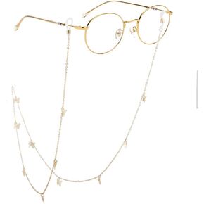 Trendy Eyeglass Chain Mask Holder with Pear and Butterfly
