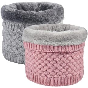 LO SHOKIM Neck Warmer Men Fleece Neck Gaiter Women Scarf Winter Double-layer Thick Circle Loop Infinity Scarf Warm Windproof in Kuwait
