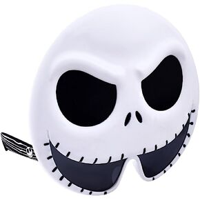 Sun-Staches Jack Skellington Sunglasses | Nightmare Before Christmas Costume Accessory | UV400 | One-Size Fits Most