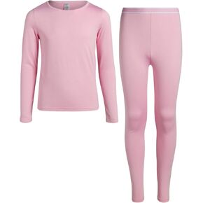 Rene Rofe Girls’ Thermal Underwear Set – 2 Piece Fleece Lined Top and Long Johns (2T-16)