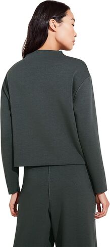 Eberjey Reversible Plush The Funnel Neck Pullover for Women - Long Sleeves and Raw Edge Hem, Cosy and Comfortable Top in Saudi Arabia