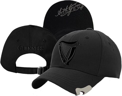 Guinness Black 3D Harp Bottle Opener Baseball Cap in Saudi Arabia