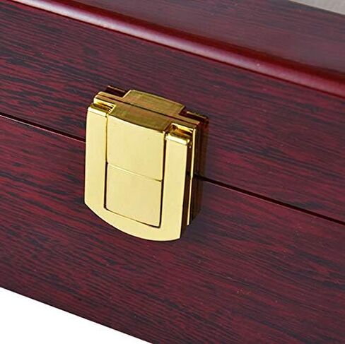 صندوق مجوهرات GAOBEI Watch للرجال 6 فتحات صندوق ساعة ، 6 ساعات 3 صندوق عرض نظارة شمسية ، منظم كبير للساعة مع نافذة زجاج حقيقي (3 فتحات) in Kuwait