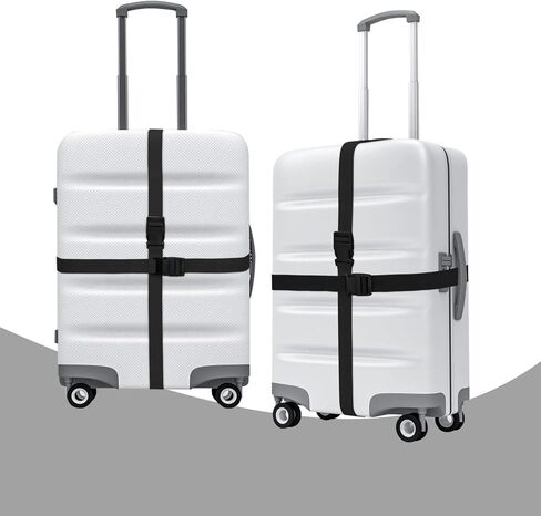 BaaSid Luggage Nylon Straps with Quick Release Buckle Utility Straps for Travel Packing Outdoorsports 6 Pack 2.5 x 150cm (Black) in Saudi Arabia