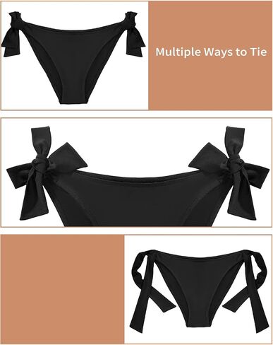 Holipick Bikini Bottoms for Women String Swim Bottom Adjustable Side Tie Bikini Bottom Low Rise Swimsuit Bottom in Saudi Arabia