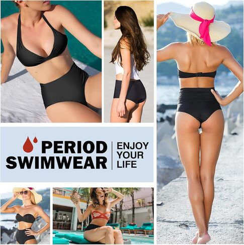 فترة ملابس السباحة الحيض مانعة للتسرب ملابس السباحة بيكيني قيعان المايوه عالية الخصر السباحة قيعان للمراهقات الفتيات النساء in Kuwait