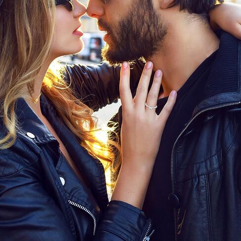 خاتم خطوبة من كاربون أتيليه IGI معتمد 1/3 قيراط من قطع الزمرد الماسي من الشرق والغرب للنساء من الذهب عيار 14 قيراط (G-H، VS1-VS2، cttw) مجموعة تمهيد الفرقة خاتم الذكرى السنوية مقاس 5 إلى 8 in Kuwait