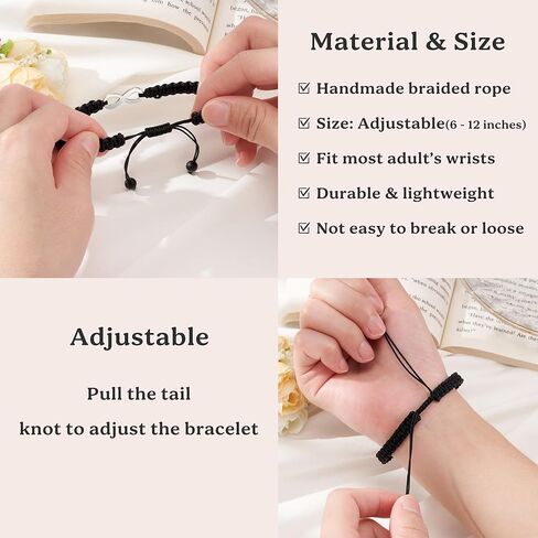 Seyaa مطابقة هدايا الأزواج أساور إنفينيتي للأبد الحب لصديقها صديقة عاشق in Kuwait