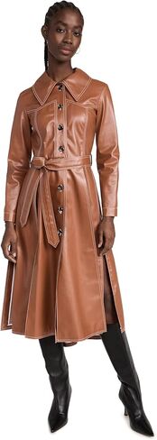 مستيقظ. معطف MODE النسائي بحزام من الجلد الصناعي مع لوحات متعددة in Kuwait