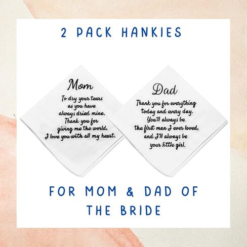 منديل زفاف من ECOHIP 2 هدية لأم العروس والأب هانكي والأب والأم in Kuwait