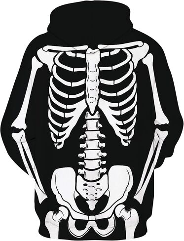 Idgreatim النساء الرجال 3D الرسم المخملية هوديي الجدة طويلة الأكمام البلوز البلوز جاكيتات مع جيوب S-3XL in Kuwait