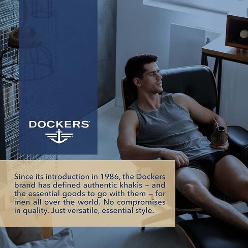 ملابس داخلية للرجال من Dockers، ملابس داخلية بيكيني 100% قطن بدون علامات للرجال، عبوة من 5 قطع in Saudi Arabia