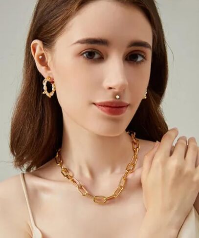 Vegolita 16G 18G 3PCS G23 Titanium Internally Threaded Labret Monroe Stud Lip Rings Opal CZCartilage Helix Tragus Stud Earrings Conch Stud Titanium Piercing Jewelry for Sensitive Skin 6MM 8MM 10MM in Saudi Arabia
