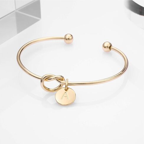 Ursteel Bridesmaids Gifts for Wedding, Tie The Knot Bracelet with Initial Bridesmaid Proposal Gifts with Box, Cards in Saudi Arabia