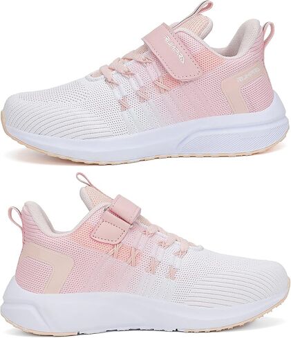 RUMPRA Boys Girls Running Shoes Kids Lightweight Breathable Strap Athletic Walking Sneakers in Saudi Arabia