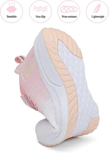 RUMPRA Boys Girls Running Shoes Kids Lightweight Breathable Strap Athletic Walking Sneakers in Saudi Arabia