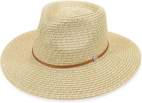 قبعة شمس بنما سترو للنساء والرجال، قبعة فيدورا واسعة الحواف قابلة للطي للسفر، قبعة صيفية للشاطئ بالأشعة فوق البنفسجية بعامل حماية من الأشعة فوق البنفسجية 50+ in Kuwait
