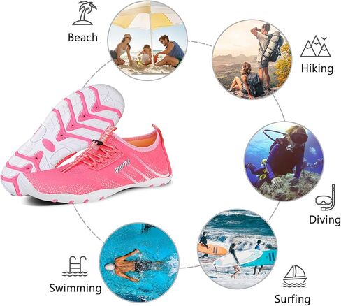 WateLves Water Shoes Mens Womens Beach Swim Shoes Quick-Dry Aqua Socks Pool Shoes for Surf Yoga Water Aerobics in Kuwait