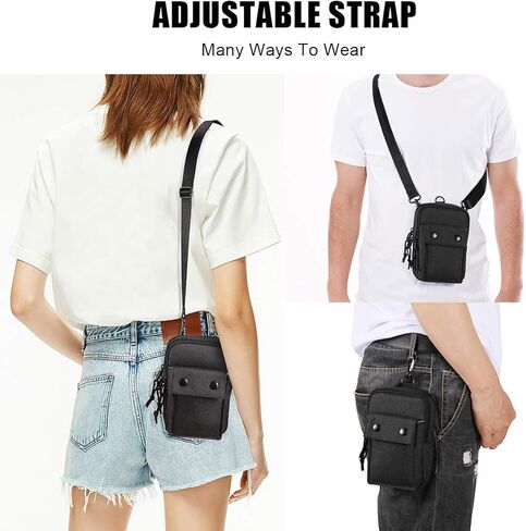 حقيبة YIPINU صغيرة تمر بالجسم للرجال والنساء - حقيبة كتف ماسنجر كتف مطورة لمنع RFID، أنيقة وسهلة الحمل in Kuwait