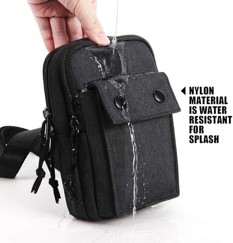 حقيبة YIPINU صغيرة تمر بالجسم للرجال والنساء - حقيبة كتف ماسنجر كتف مطورة لمنع RFID، أنيقة وسهلة الحمل in Kuwait