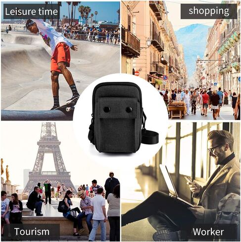 حقيبة YIPINU صغيرة تمر بالجسم للرجال والنساء - حقيبة كتف ماسنجر كتف مطورة لمنع RFID، أنيقة وسهلة الحمل in Kuwait