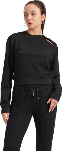 Asoran 2 Piece Tracksuit for Women, Jogging Outfits with Collar Zip, Women’s Long Sleeve Sweatshirts Lounge Pants with Zip in Kuwait