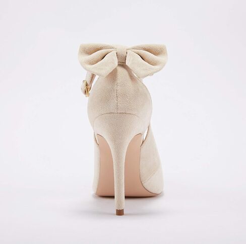 Fashare Womens High Heels Bow Tie Back Sexy Stiletto Ankle Strap Wedding Dress Pumps Shoes in Kuwait