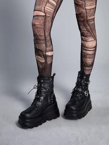 جوارب طويلة نسائية من شبكة صيد السمك من Verdusa، جوارب طويلة ضيقة عالية الخصر in Kuwait