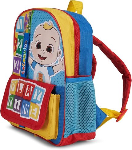 AI ACCESSORY INNOVATIONS Cocomelon JJ's Playtime Interactive Mini Backpack for Boys and Girls, Pre-school Schoolbag with Padded Back and Adjustable Straps, Versatile 12" in Kuwait