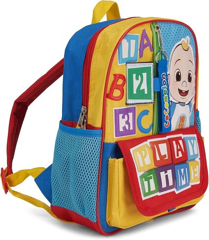 AI ACCESSORY INNOVATIONS Cocomelon JJ's Playtime Interactive Mini Backpack for Boys and Girls, Pre-school Schoolbag with Padded Back and Adjustable Straps, Versatile 12" in Kuwait