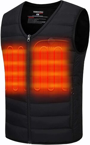 Venustas Men's Heated Vest with Battery Pack 7.4V, Lightweight insulated Electric Vest in Saudi Arabia