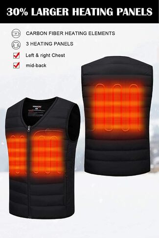 Venustas Men's Heated Vest with Battery Pack 7.4V, Lightweight insulated Electric Vest in Saudi Arabia