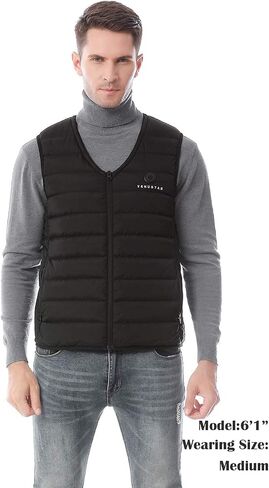 Venustas Men's Heated Vest with Battery Pack 7.4V, Lightweight insulated Electric Vest in Saudi Arabia