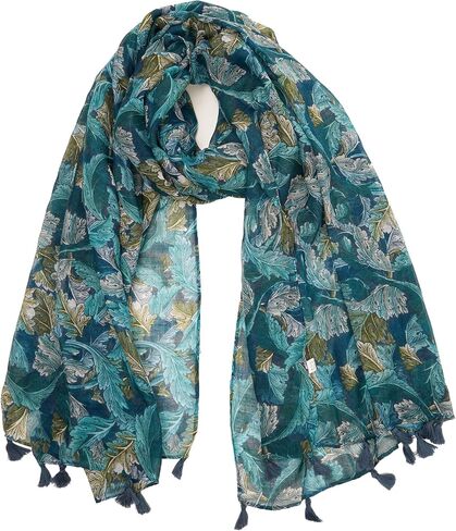 YOUR SMILE Large Boho Scarf for Women Lightweight Floral Printed Scarves Fall Winter Fashion Fringed Shawl wraps in Kuwait