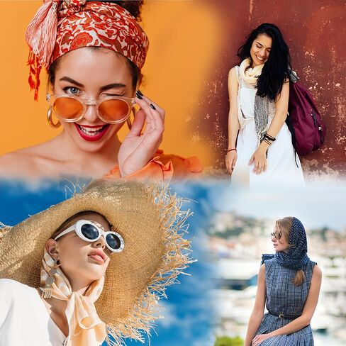 YOUR SMILE Large Boho Scarf for Women Lightweight Floral Printed Scarves Fall Winter Fashion Fringed Shawl wraps in Kuwait