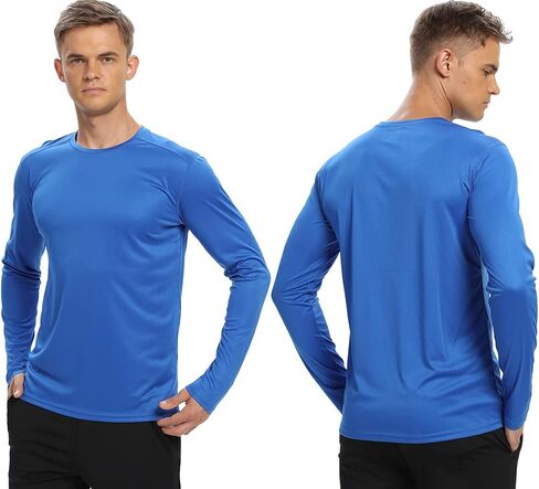 1 Pack/6 Pack Men’s Long Sleeve T Shirts,Running Sun Protection UPF 50+ Shirts Quick-Dry Workout T-Shirts in Saudi Arabia