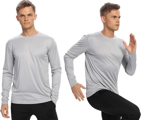 1 Pack/6 Pack Men’s Long Sleeve T Shirts,Running Sun Protection UPF 50+ Shirts Quick-Dry Workout T-Shirts in Saudi Arabia