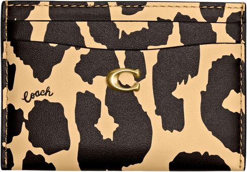 Coach Essential Leopard Printed Leather Card Case, Leopard in Saudi Arabia