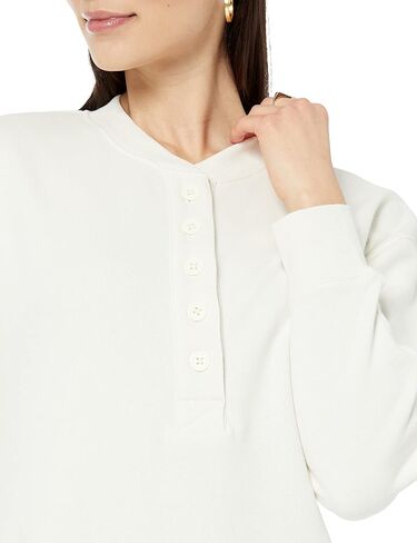 فستان سويت شيرت نسائي من Amazon Essentials منسوج Henley (متوفر بمقاس كبير) in Kuwait