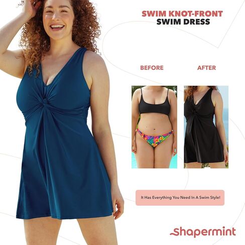 فستان سباحة بعقدة أمامية من SHAPERMINT Essentials in Kuwait