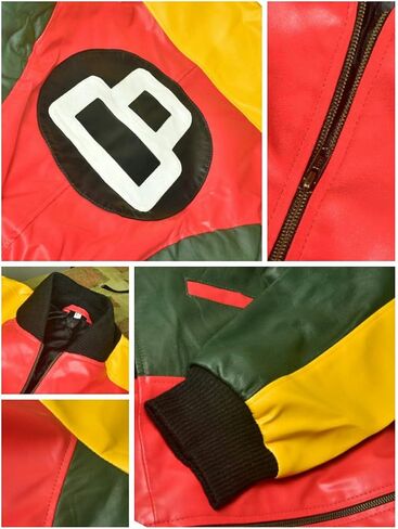 EASTIFIED Mens 8 Ball Pool Billiard Cue Bomber Faux Leather 90's Retro Jacket in Saudi Arabia