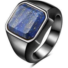 MYNENEY 14K Gold/Silver Plated Square Signet Ring Anillos De Hombre Statement classical wedding Rings Band for Men in Kuwait