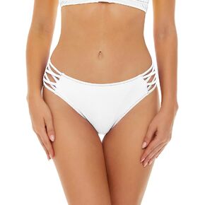 Annbon Strappy Bikini Bottoms for Women Full Coverage Bathing Suit Bottoms Low Raise Swimsuit Bottoms