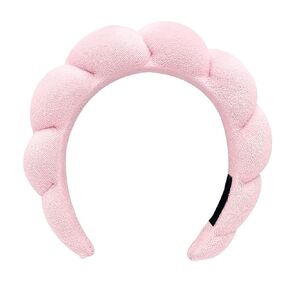 Spa Headband for Women, Sponge Headband for Washing Face, Makeup Headband, Skincare Headbands for Makeup Removal, Shower, Hair Accessories, Terry Cloth Headbands for Women(Black)