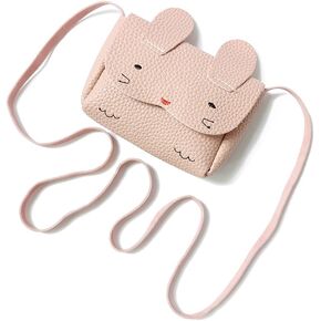 Charmly Cute Fashionable Handbag Shoulder Bags Small Coin Purse Crossbody Bags PU Leather for Children Kids Girls Toddler baby Girls Little Girls Pink-Rabbit in Saudi Arabia